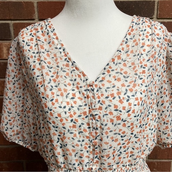 Sheer Dress Floral by Hayden Los Angeles | Large | Bridal | Wedding | Bohemian - Picture 2 of 10